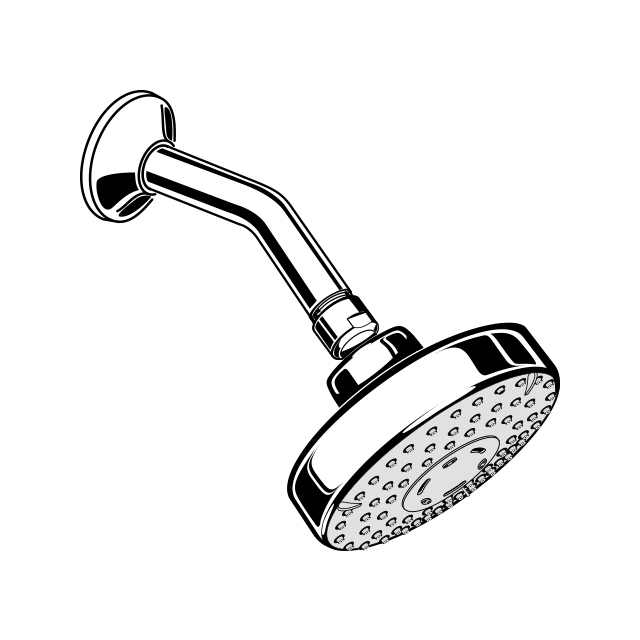 3-Function 4.75" Rain Showerhead Only in Polished Chrome